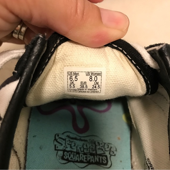Vans Old Skool x SpongeBob SquarePants sz 6.5 Checkerboard Print Off the Wall - Picture 4 of 11